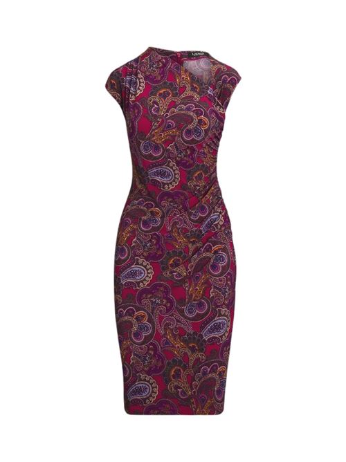 women's dress in fuchsia jersey Ralph Lauren | 250940559FUCHSIA MULTI